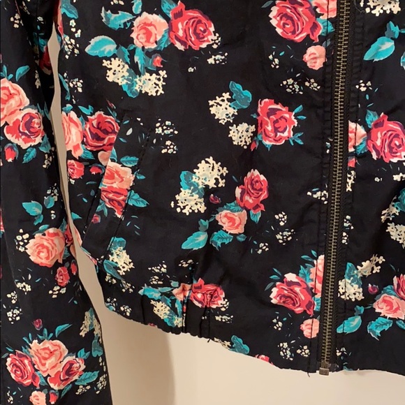 Vintage floral, lined cotton bomber jacket - Picture 3 of 5